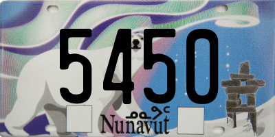 NU license plate 5450