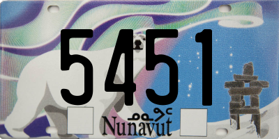 NU license plate 5451