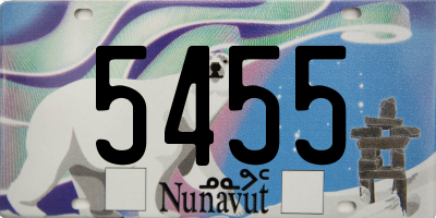 NU license plate 5455