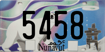 NU license plate 5458