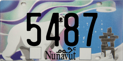 NU license plate 5487