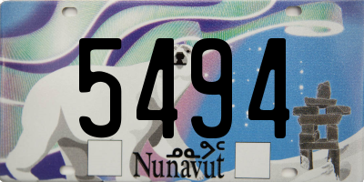 NU license plate 5494