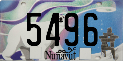 NU license plate 5496