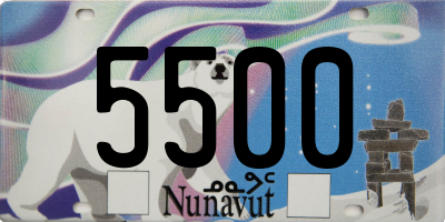 NU license plate 5500