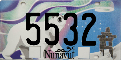 NU license plate 5532