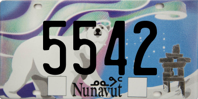 NU license plate 5542