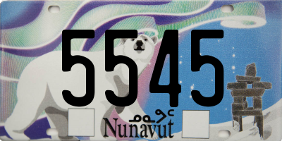 NU license plate 5545