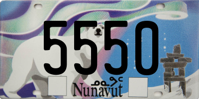 NU license plate 5550