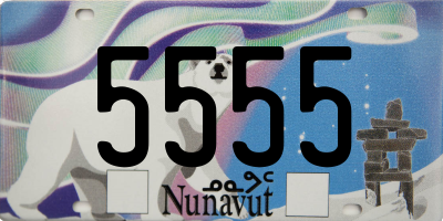 NU license plate 5555