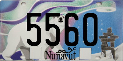 NU license plate 5560