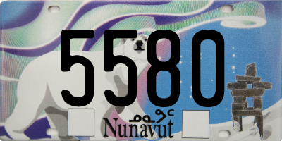 NU license plate 5580