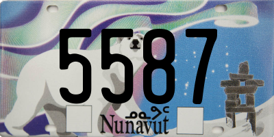 NU license plate 5587