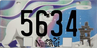 NU license plate 5634