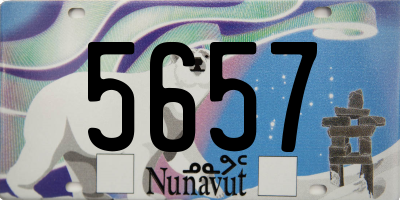 NU license plate 5657