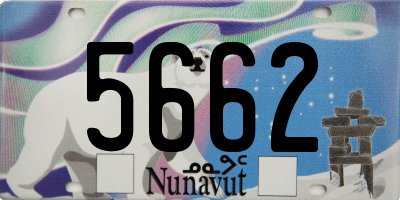 NU license plate 5662