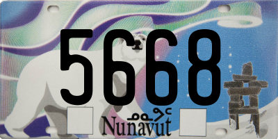 NU license plate 5668