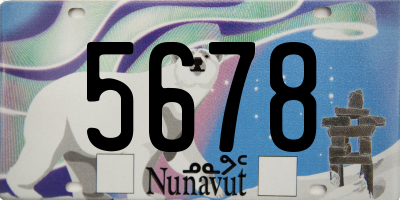 NU license plate 5678