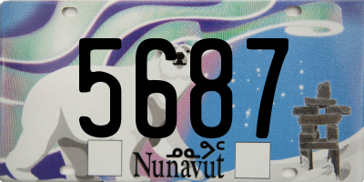 NU license plate 5687