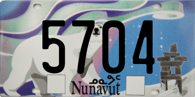 NU license plate 5704