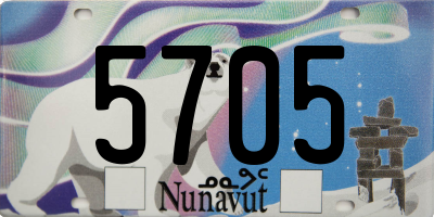 NU license plate 5705