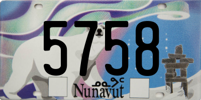 NU license plate 5758