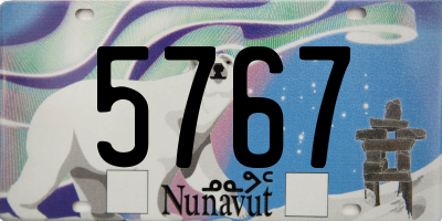 NU license plate 5767