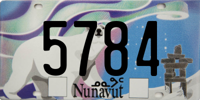 NU license plate 5784