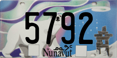 NU license plate 5792