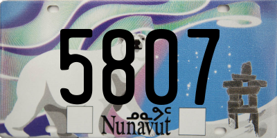 NU license plate 5807