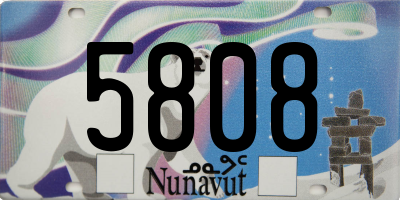 NU license plate 5808