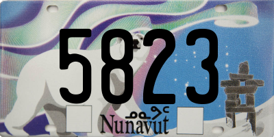 NU license plate 5823