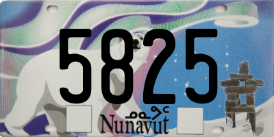 NU license plate 5825