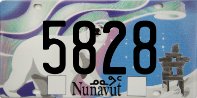 NU license plate 5828