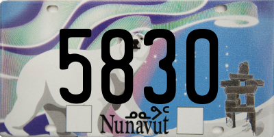 NU license plate 5830