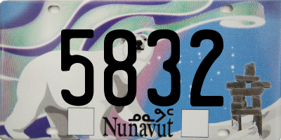 NU license plate 5832