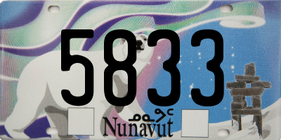 NU license plate 5833