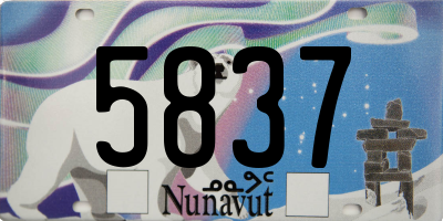 NU license plate 5837