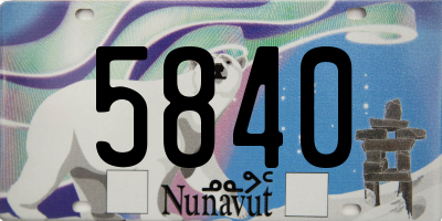 NU license plate 5840