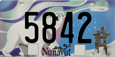 NU license plate 5842