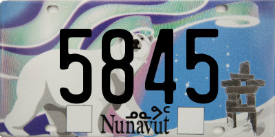 NU license plate 5845