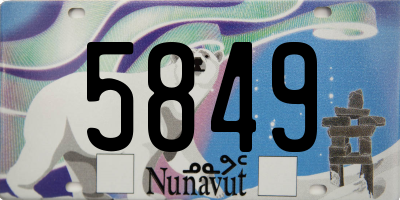 NU license plate 5849