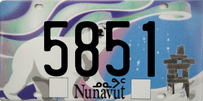 NU license plate 5851