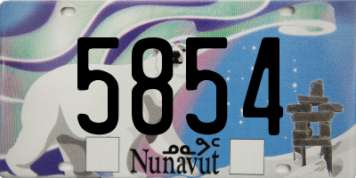 NU license plate 5854