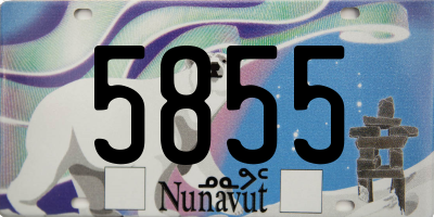 NU license plate 5855