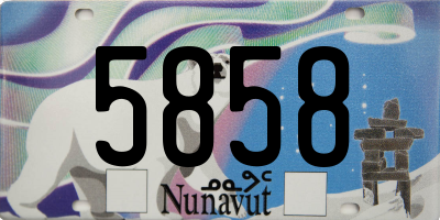 NU license plate 5858