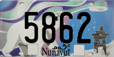 NU license plate 5862