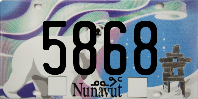 NU license plate 5868