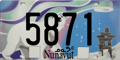 NU license plate 5871