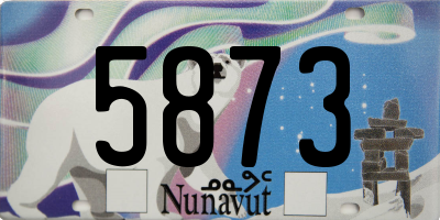 NU license plate 5873