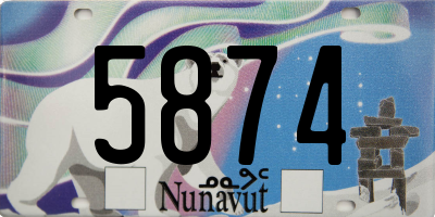 NU license plate 5874